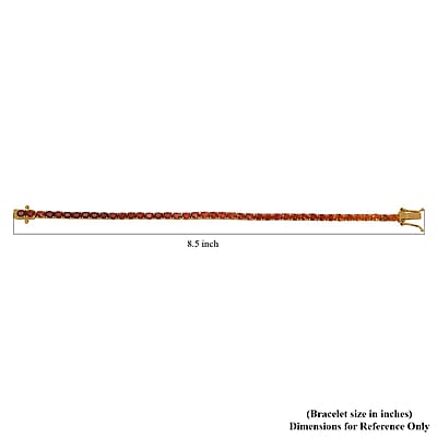 Jalisco Fire Opal Tennis Bracelet in Vermeil Yellow Gold Over Sterling Silver (7.25 In) 5.60 ctw