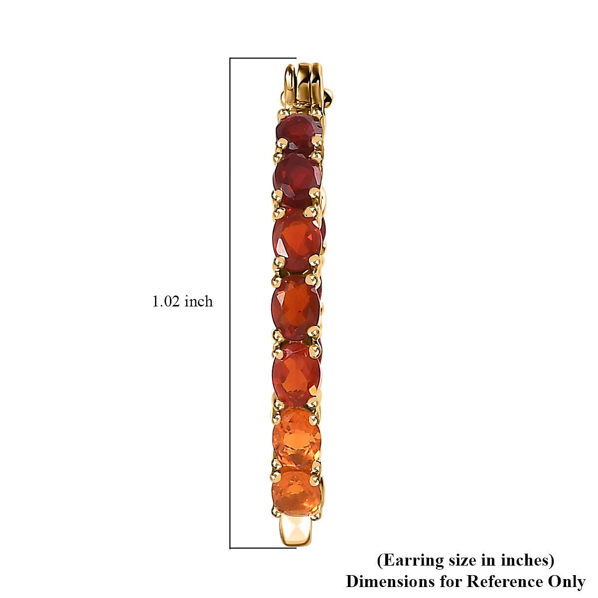 Jalisco Fire Opal Inside Out Hoop Earrings in Vermeil Yellow Gold Over Sterling Silver 2.75 ctw