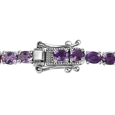 Multi Gemstone Bracelet in Platinum Over Sterling Silver (7.25 In) 8.40 ctw