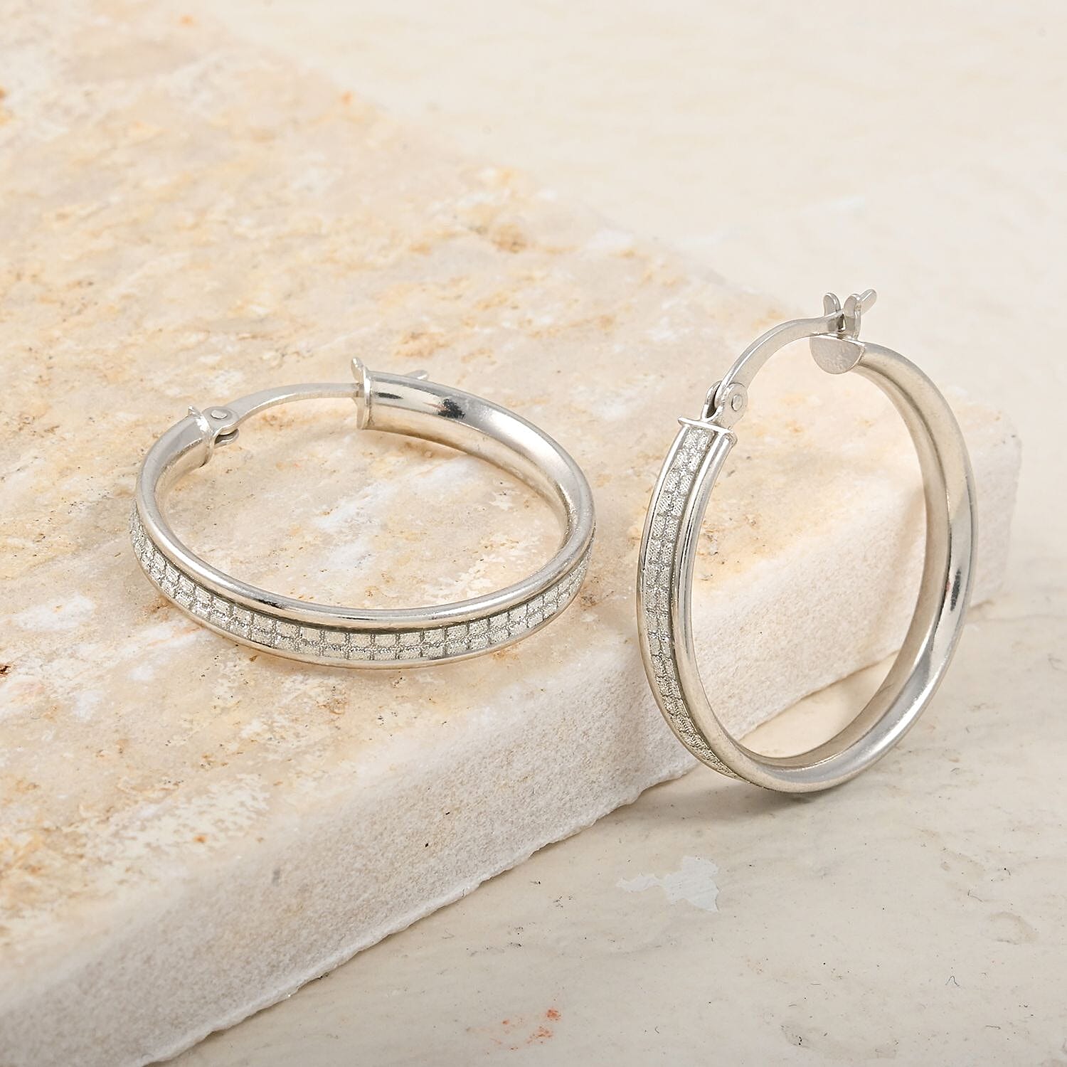 Sterling Silver 25mm Earrings 3 Grams