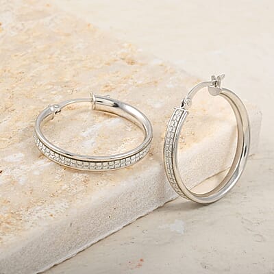 Sterling Silver 25mm Earrings 3 Grams