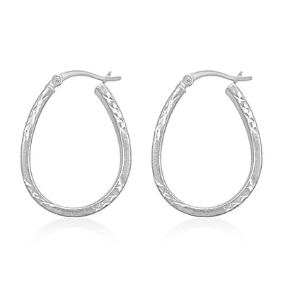 Sterling Silver Hoop Earrings 3.10 Grams