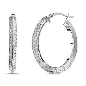 Sterling Silver Hoop Earrings 3.40 Grams