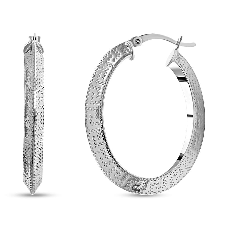 Sterling Silver Hoop Earrings 3.40 Grams