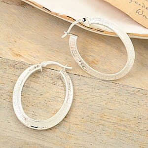 Sterling Silver Hoop Earrings 3.40 Grams