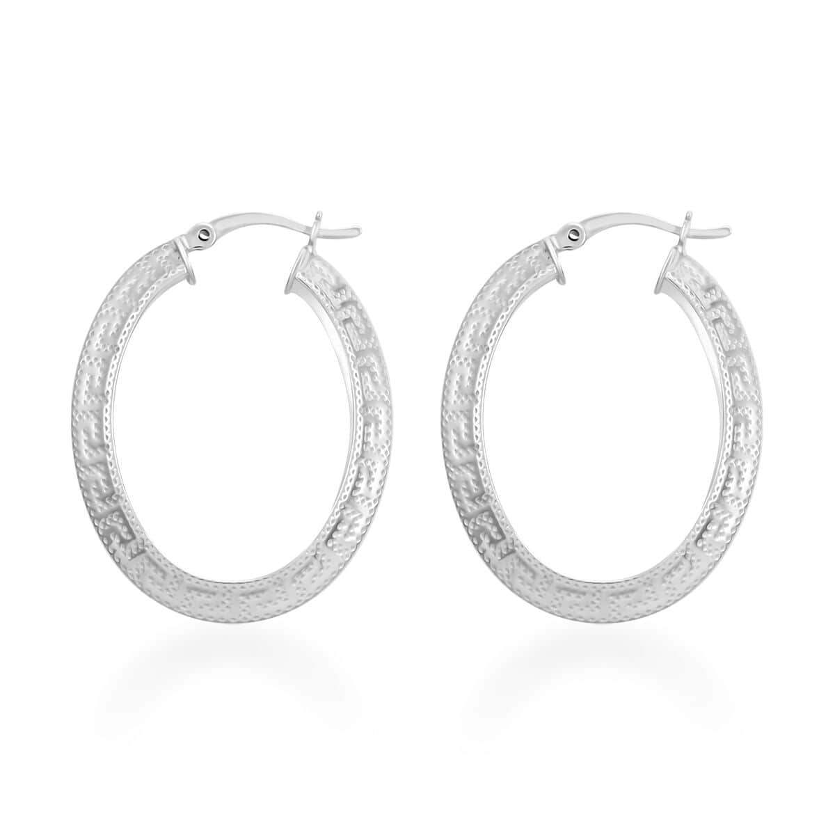 Sterling Silver Hoop Earrings (3.40 g) image number 3
