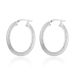 Sterling Silver Hoop Earrings 3.40 Grams