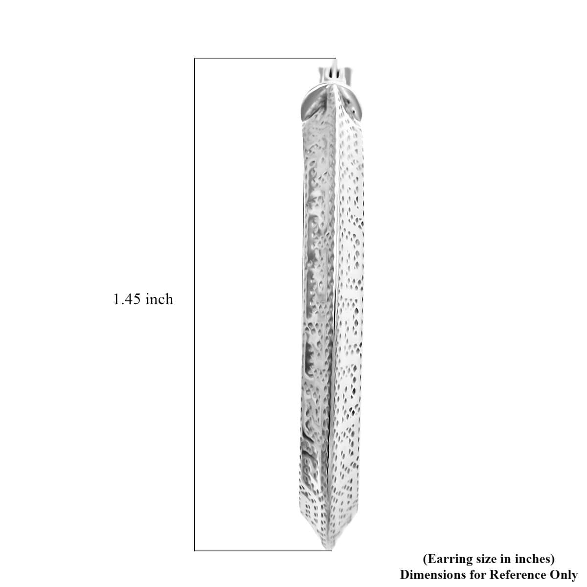 Sterling Silver Hoop Earrings (3.40 g) image number 4