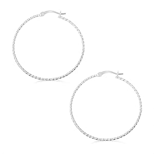 Sterling Silver 40mm Earrings 2.40 Grams