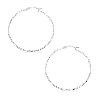 Sterling Silver 40mm Earrings 2.40 Grams