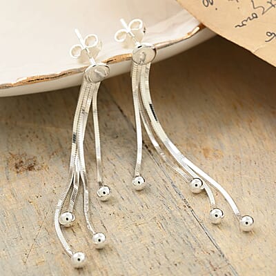 Dangling Earrings in Sterling Silver 2.50 Grams