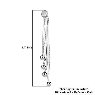 Dangling Earrings in Sterling Silver 2.50 Grams