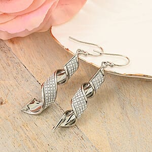 Sterling Silver Swirl Dangle Earrings 3.10 Grams