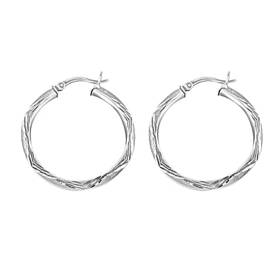 Sterling Silver 30mm Earrings 3.30 Grams
