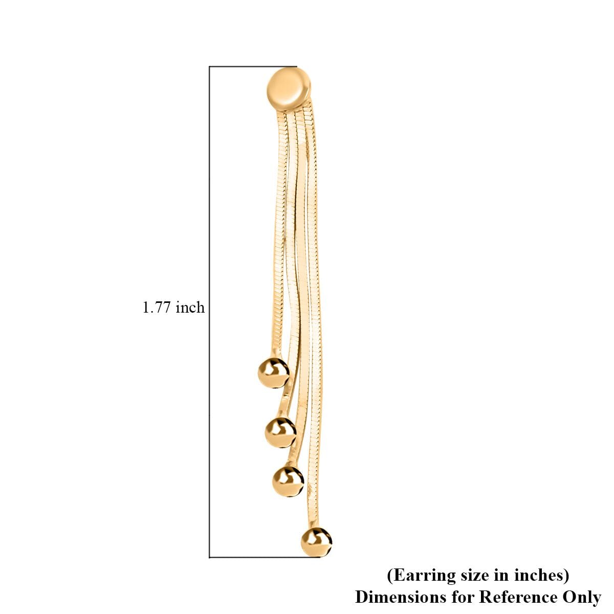 Dangling Earrings in 14K Yellow Gold Over Sterling Silver 2.50 Grams image number 4