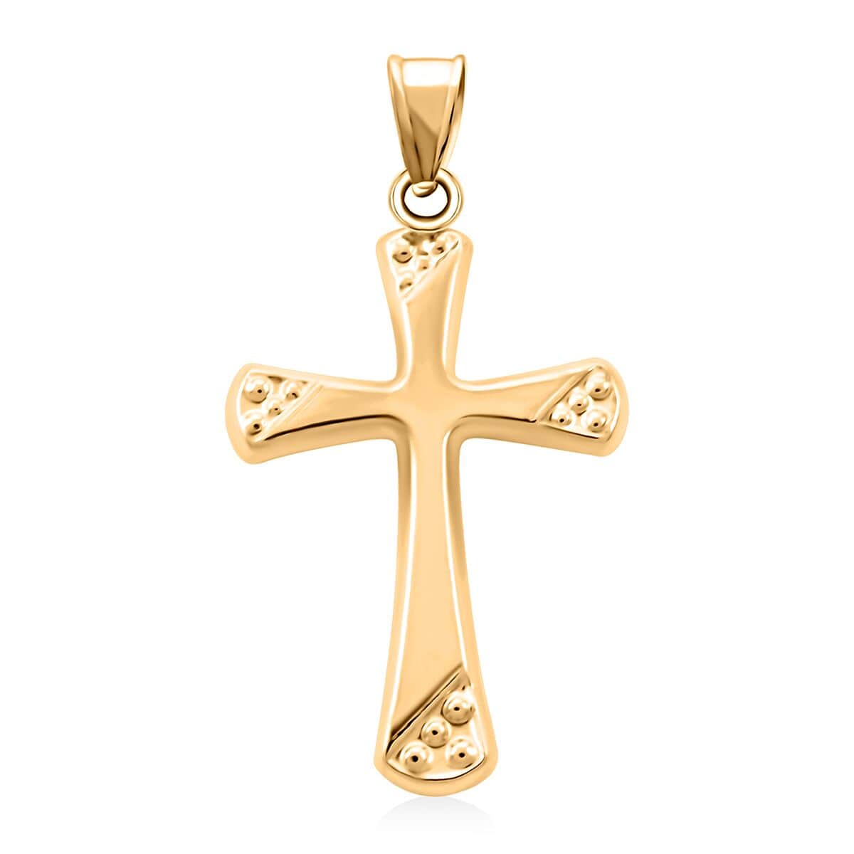 14K Yellow Gold Cross Pendant 0.36 Grams image number 0