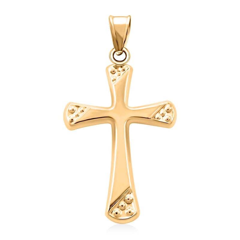 14K Yellow Gold Cross Pendant without Chain 0.36 Grams