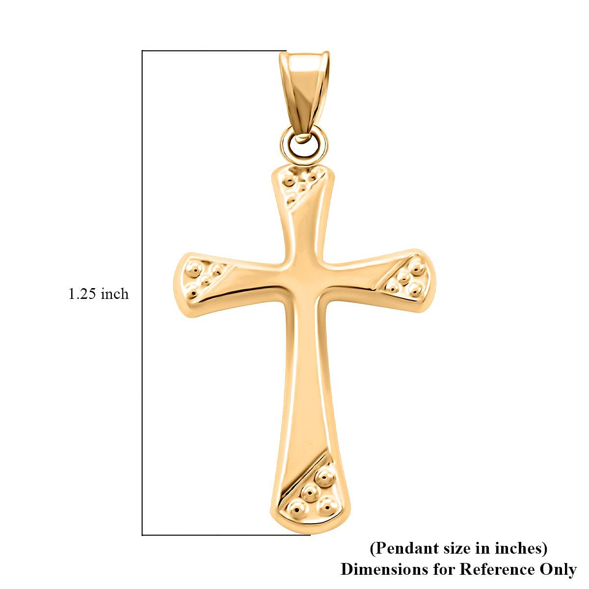 14K Yellow Gold Cross Pendant without Chain 0.36 Grams