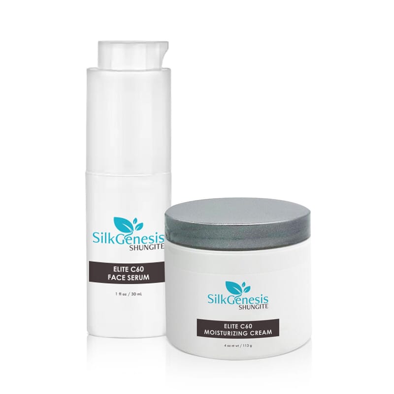 Silk Genesis Shungite C60 Moisturizing Cream 1oz & Serum DUO 4oz