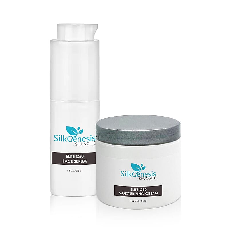 Silk Genesis Shungite C60 Moisturizing Cream 1oz & Serum DUO 4oz