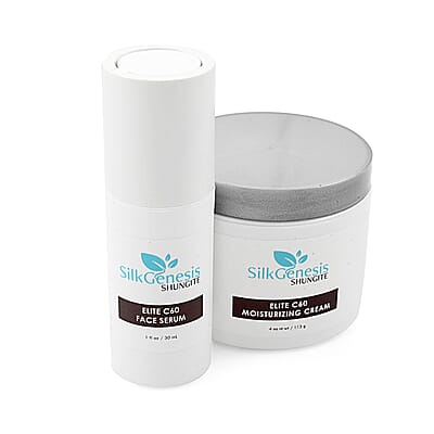 Silk Genesis Shungite C60 Moisturizing Cream 1oz & Serum DUO 4oz