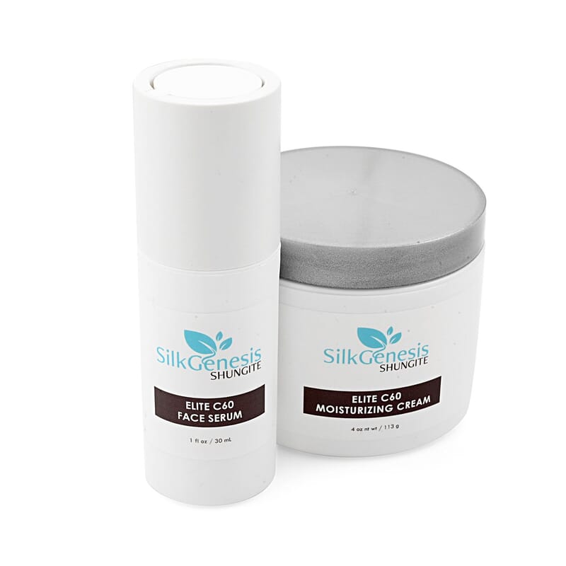 Silk Genesis Shungite C60 Moisturizing Cream 1oz & Serum DUO 4oz
