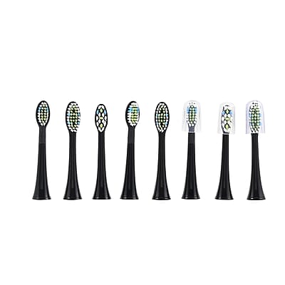 Electric Toothbrush Care Combo with 8 Replaceable Brush Heads (Rechargeable 500mAh Battery)
