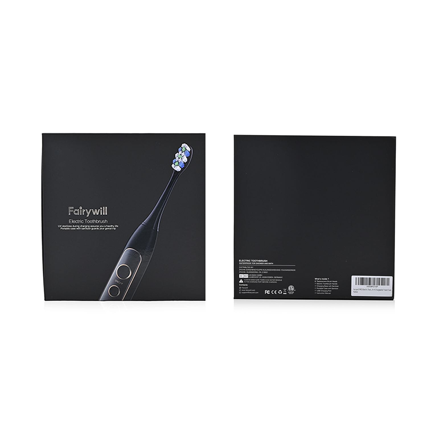 Electric Toothbrush Care Combo with 8 Replaceable Brush Heads (Rechargeable 500mAh Battery)
