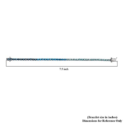 Multi Gemstone Tennis Bracelet in Platinum Over Sterling Silver (7.25 In) 8.35 ctw