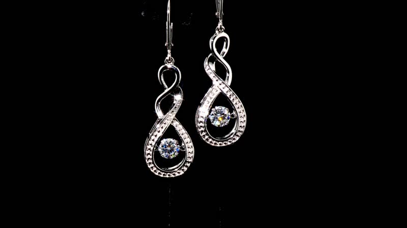 Moissanite Lever Back Earrings in Platinum Over Sterling Silver 0.90 ctw