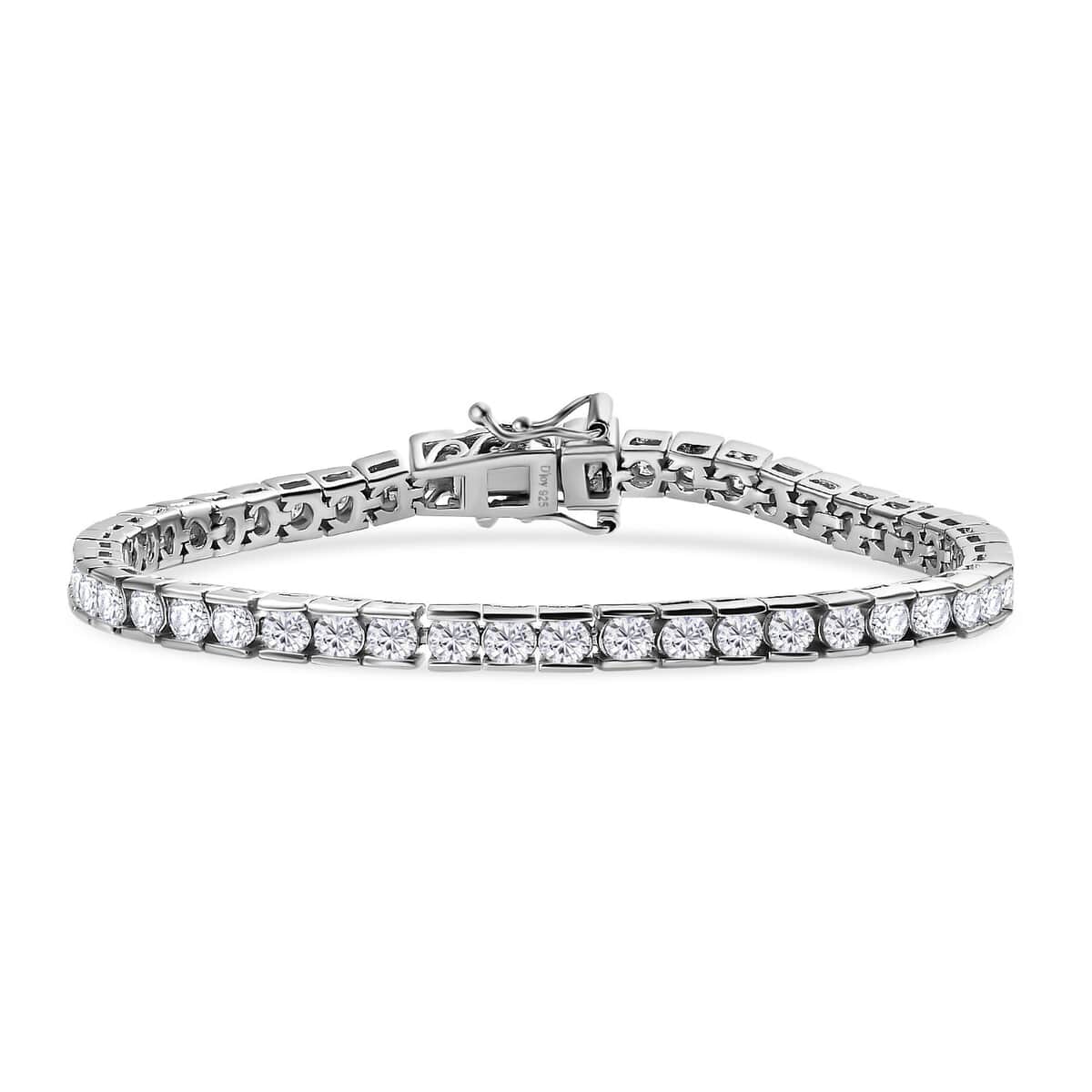 Moissanite Tennis Bracelet in Platinum Over Sterling Silver (6.50 In) 5.00 ctw image number 0