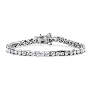 Moissanite Tennis Bracelet in Platinum Over Sterling Silver (6.50 In) 5.00 ctw