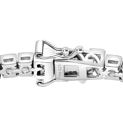 Moissanite Tennis Bracelet in Platinum Over Sterling Silver (6.50 In) 5.00 ctw