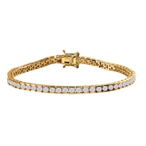 Moissanite Tennis Bracelet in Vermeil Yellow Gold Over Sterling Silve (6.50 In) 5.00 ctw (Del. in 10-15 Days) 