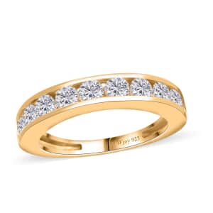 Moissanite Eternity Band Ring in Vermeil Yellow Gold Over Sterling Silver (Size 7.0) 1.00 ctw