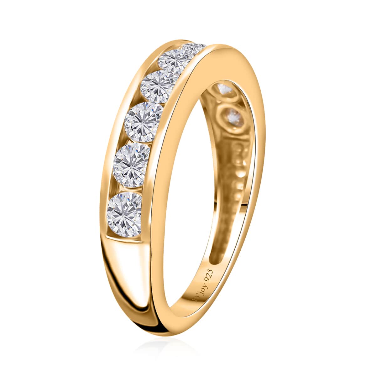 Moissanite Eternity Band Ring in Vermeil Yellow Gold Over Sterling Silver (Size 7.0) 1.00 ctw image number 3