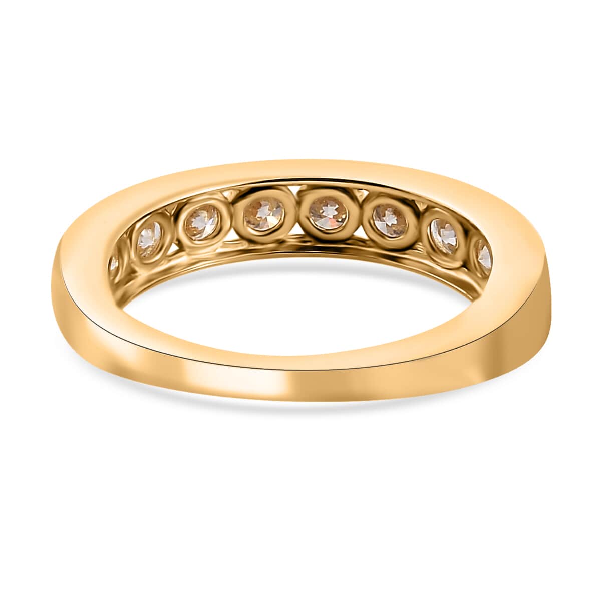Moissanite Eternity Band Ring in Vermeil Yellow Gold Over Sterling Silver (Size 7.0) 1.00 ctw image number 4