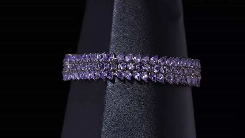 TLV Tanzanite Bracelet in Platinum Over Sterling Silver (6.50 In) 18.90 ctw