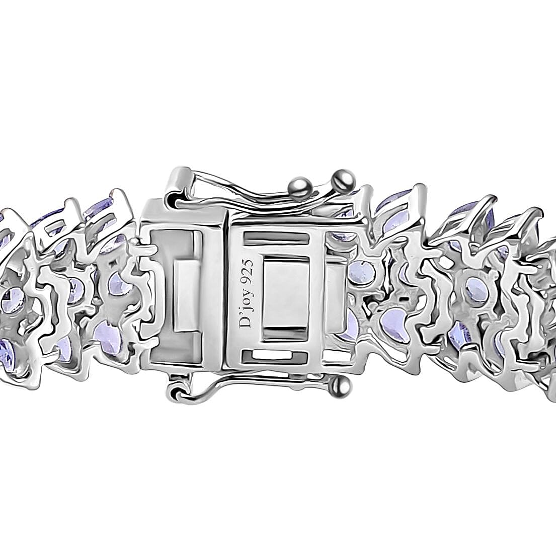Tanzanite Crown Prestige 3 Row Bracelet in Platinum Over Sterling Silver (6.50 In) 18.90 ctw