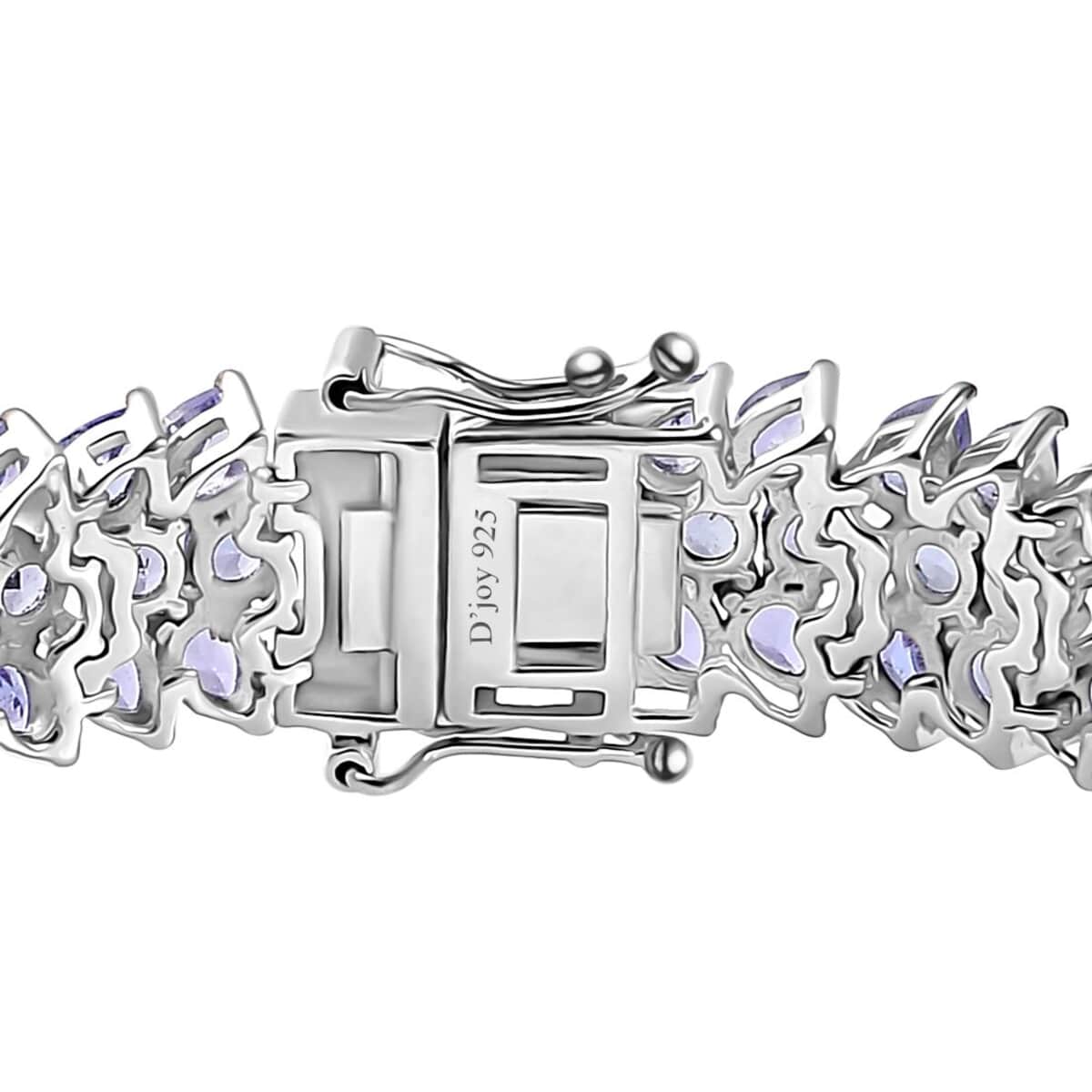 Tanzanite Crown Prestige 3 Row Bracelet in Platinum Over Sterling Silver (6.50 In) 18.90 ctw image number 3