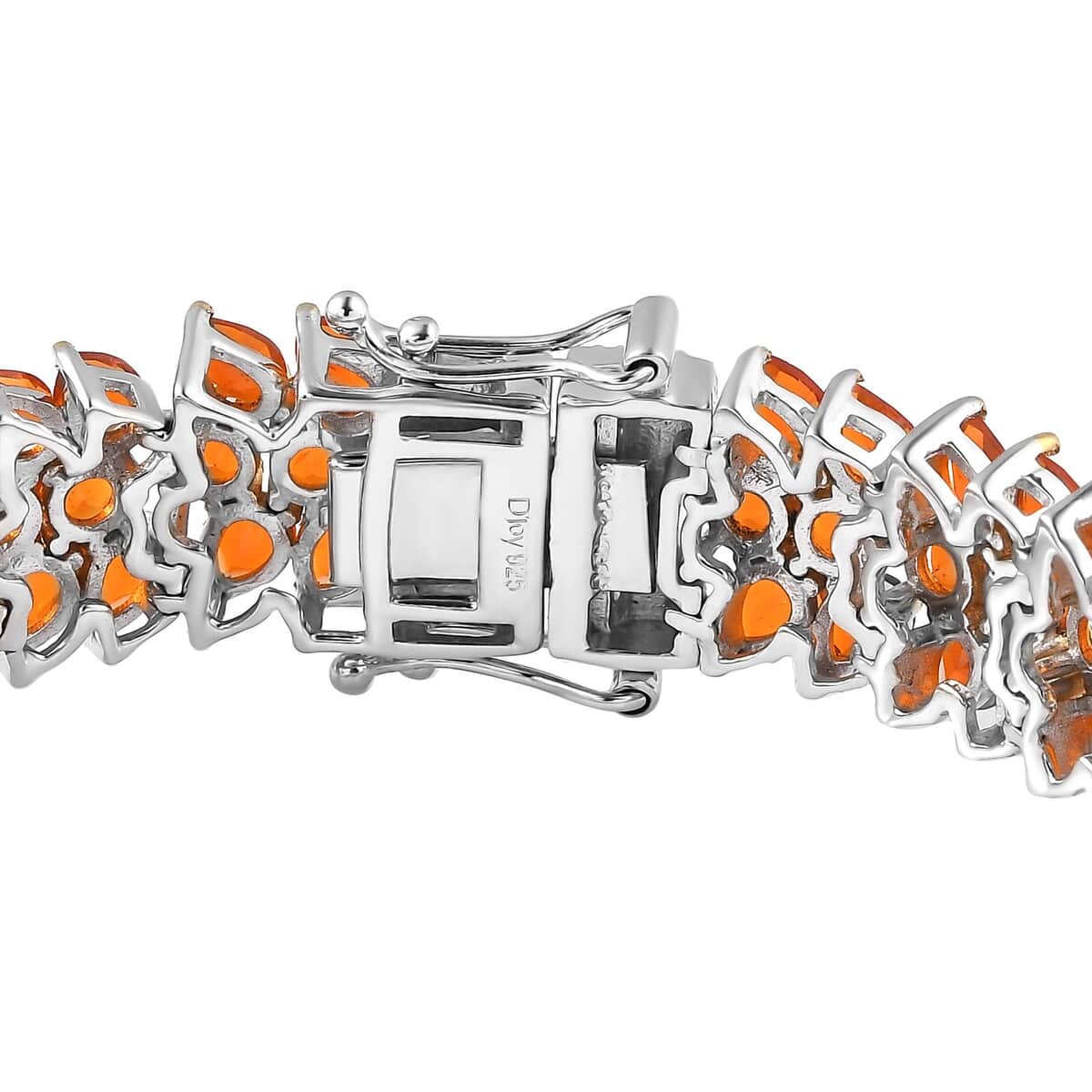 Crimson Fire Opal 3 Row Bracelet in Platinum Over Sterling Silver (6.50 In) 14.15 ctw image number 3