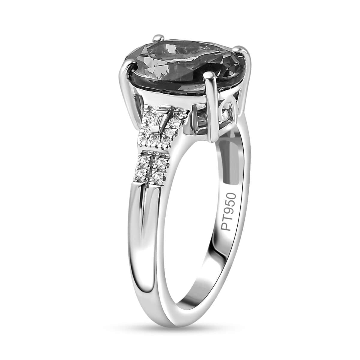 Rhapsody 950 Platinum AAAA Tanzanite and E-F VS Diamond Statement Ring (Size 8.0) 6.20 Grams 4.15 ctw image number 3
