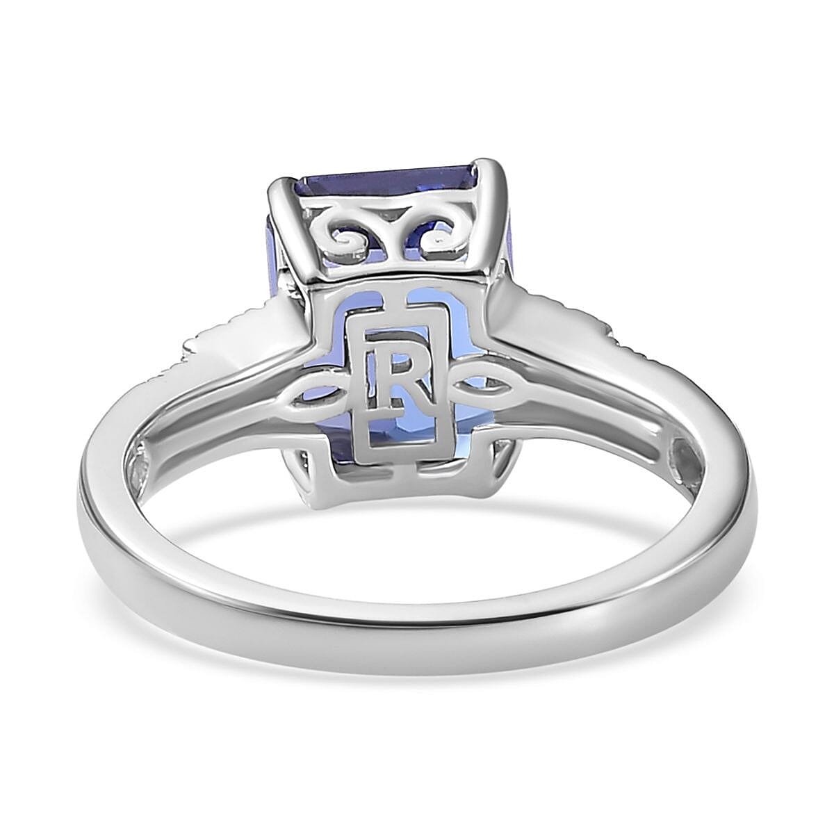Rhapsody AAAA Tanzanite and E-F VS Diamond 4.10 ctw Statement Ring in 950 Platinum (Size 8.0) 5.90 Grams image number 4