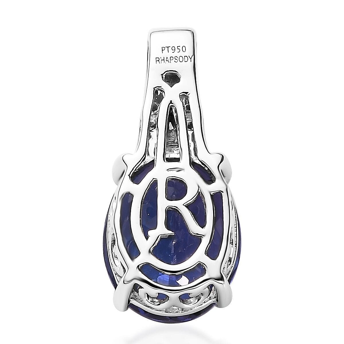 Rhapsody 950 Platinum AAAA Tanzanite and E-F VS Diamond Pendant 4.10 ctw (Del. in 10-12 Days)