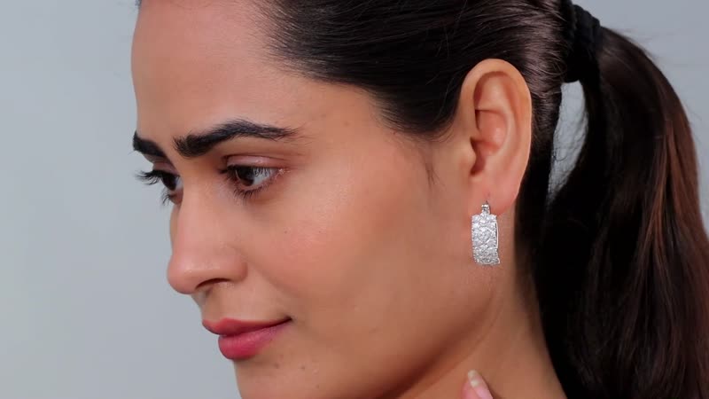 Epic Deal Moissanite Earrings in Platinum Over Sterling Silver 5.20 ctw