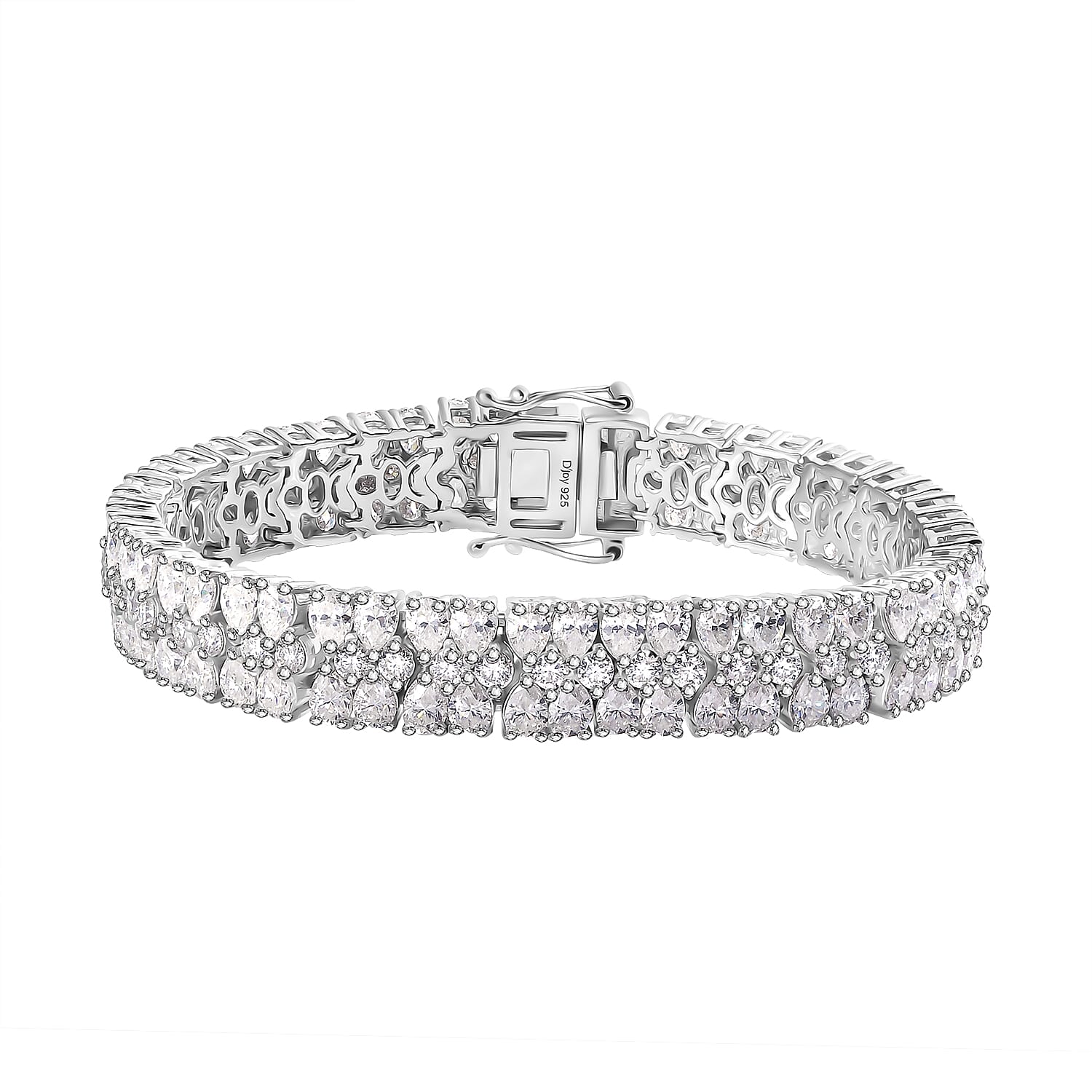 Moissanite Bracelet in Platinum Over Sterling Silver (6.50 In) 18.20 ctw