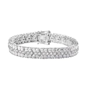 Epic Deal Moissanite Bracelet in Platinum Over Sterling Silver (6.50 In) 18.20 ctw