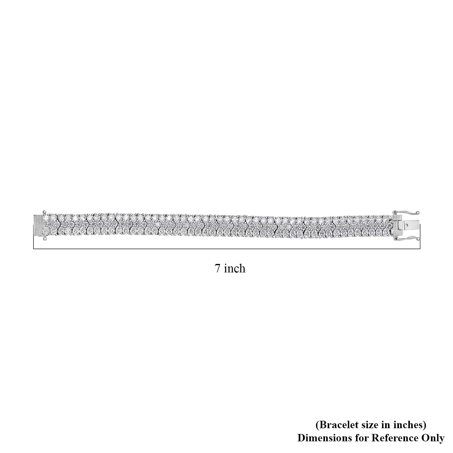 Moissanite Bracelet in Platinum Over Sterling Silver (6.50 In) 18.20 ctw