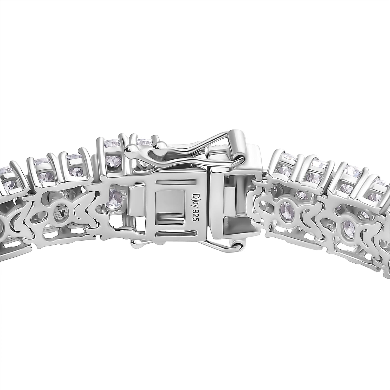 D'Joy Moissanite Bracelet in Platinum Over Sterling Silver (7.25 In) 19.50 ctw
