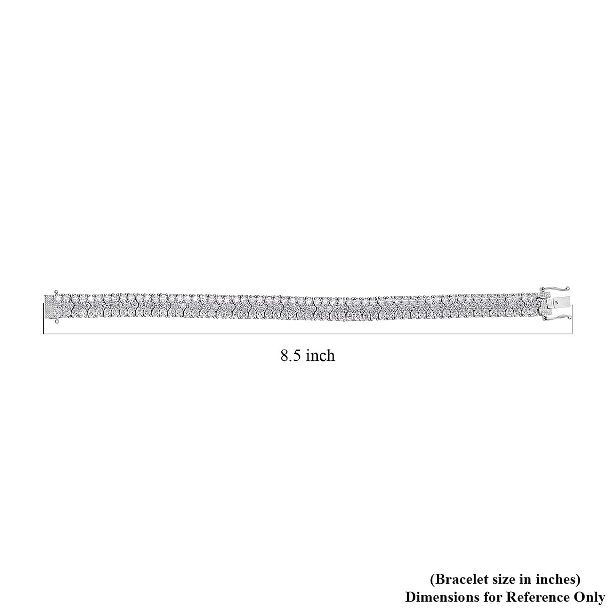 Moissanite Bracelet in Platinum Over Sterling Silver (8.00 In) 20.75 ctw image number 4